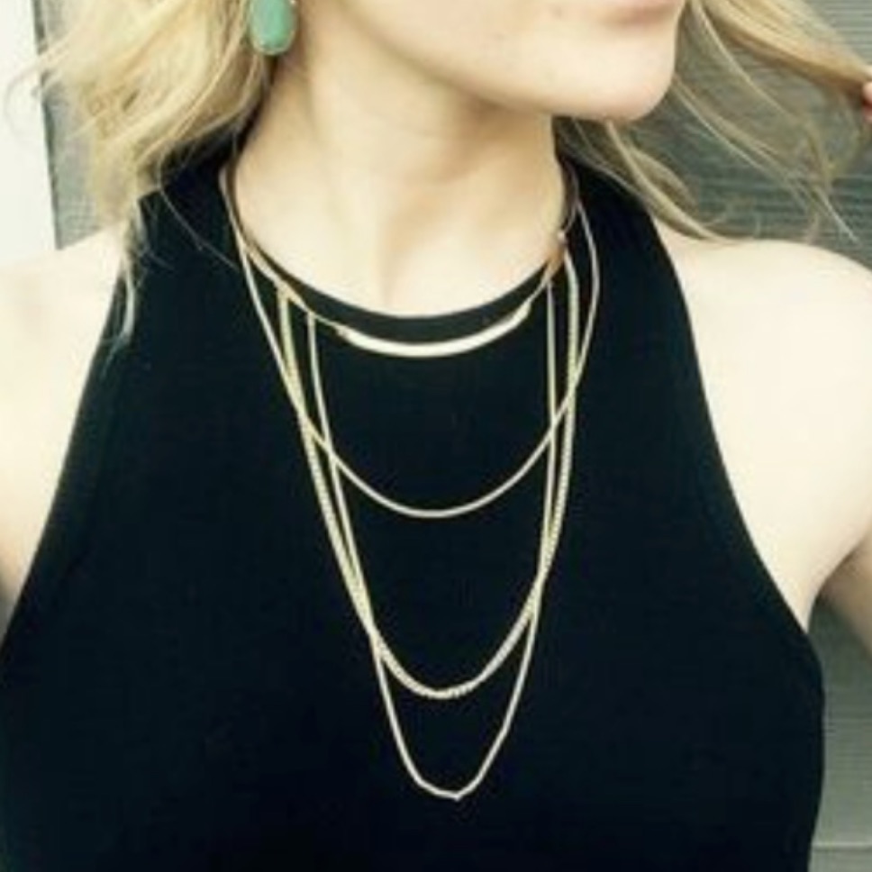 Stella & Dot Drape Collar Gold Necklace